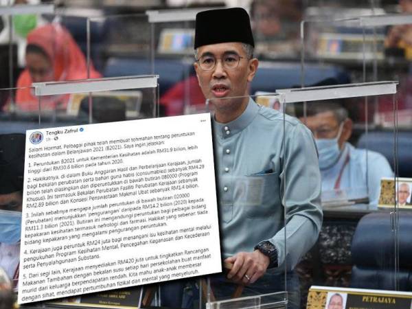 Tengku Zafrul nafi kurangkan peruntukan kesihatan