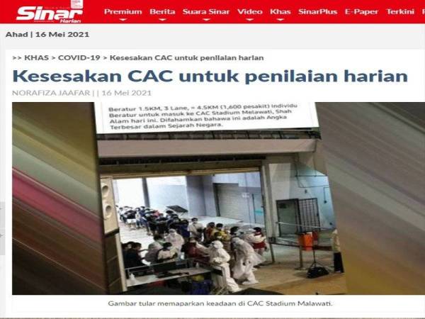 CAC: Selangor bantu sediakan sukarelawan, kemudahan