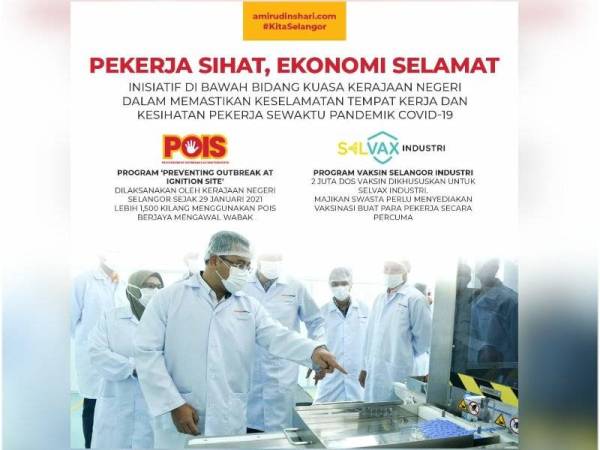 1,500 kilang di Selangor laksana POIS kawal penularan Covid-19