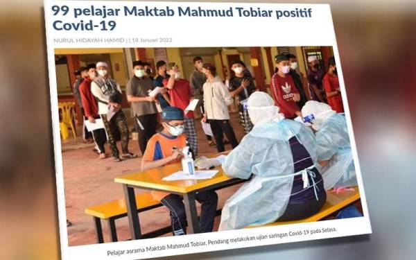Maktab Mahmud Tobiar ditutup seminggu
