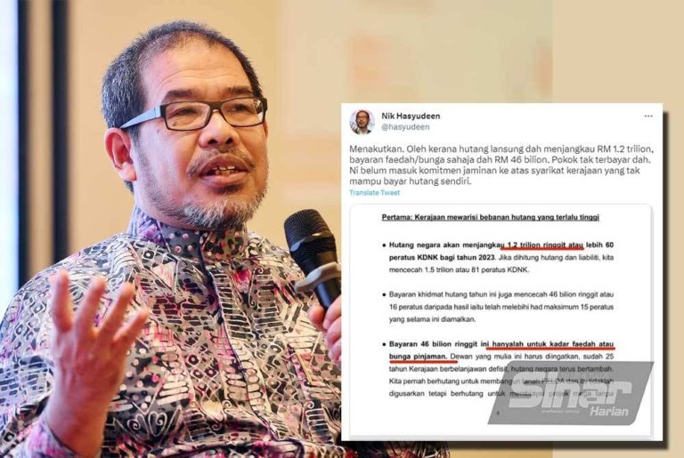 Hutang negara RM1.2 trilion menakutkan – Nik Mohd Hasyudeen